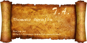 Thomasz Agnella névjegykártya